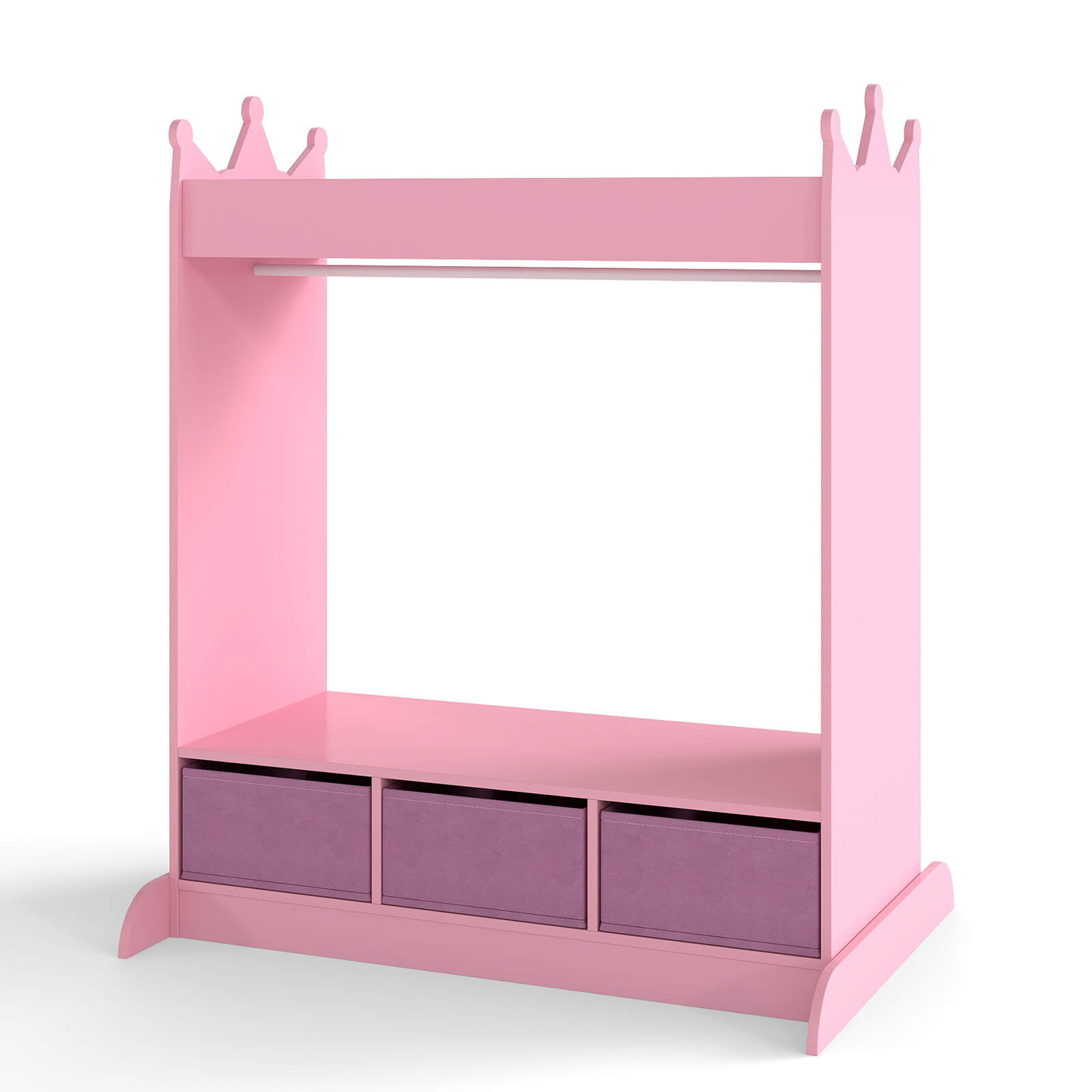 Kids Dress Up Storage with Mirror and Drawers, Kid Armoire Dresser, Pretend Storage Closet for Kids, Costume Wardrobe with Top Shelf for Playroom Bedroom