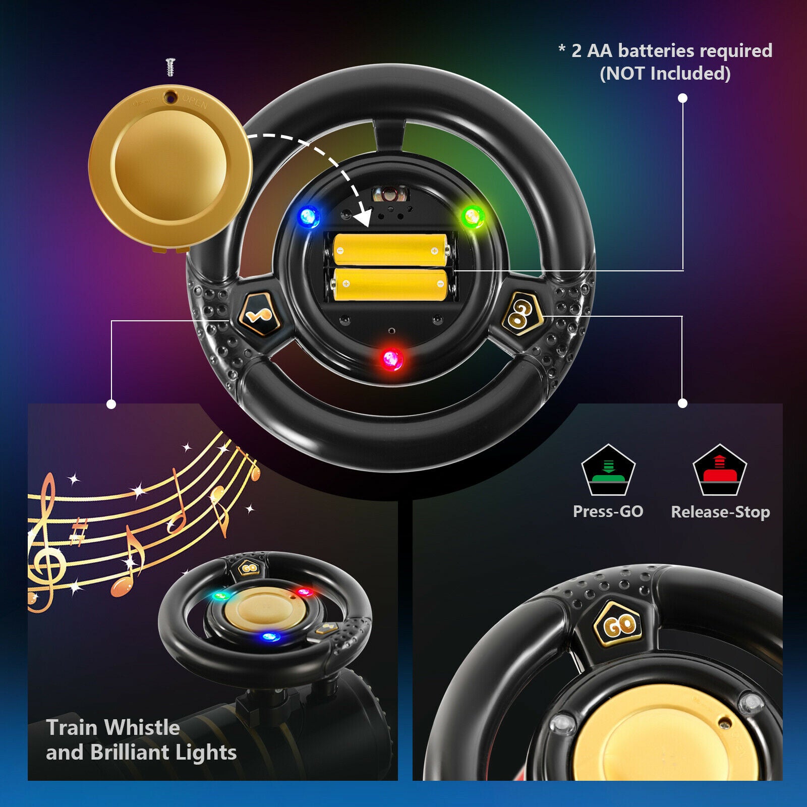 #4010 6V Ride On Train with 16pcs Curved Tracks Electric Ride On Toy Train for Kids