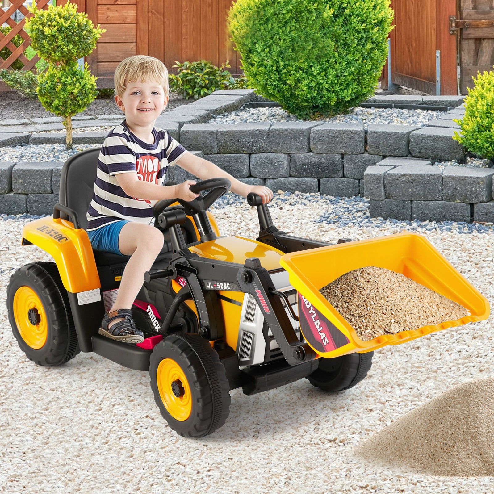 12V Ride On Excavator  Electric Construction Vehicle for Kids with Remote Control