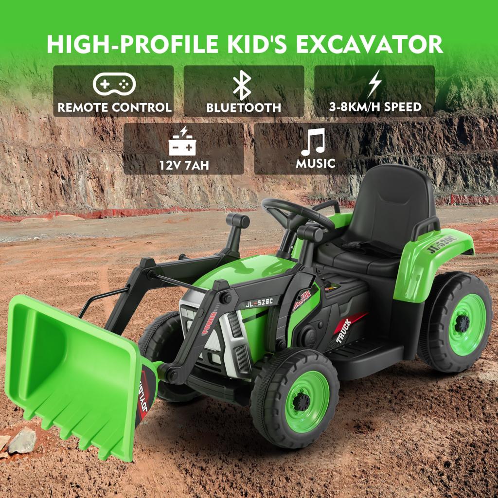 12V Ride On Excavator  Electric Construction Vehicle for Kids with Remote Control