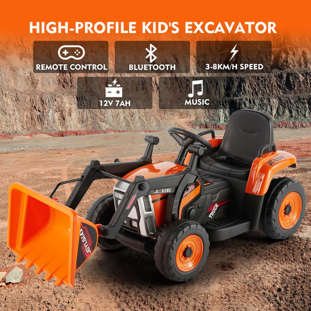 12V Ride On Excavator  Electric Construction Vehicle for Kids with Remote Control