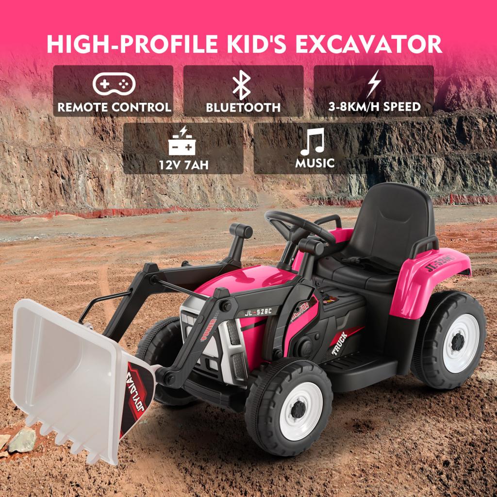 12V Ride On Excavator  Electric Construction Vehicle for Kids with Remote Control