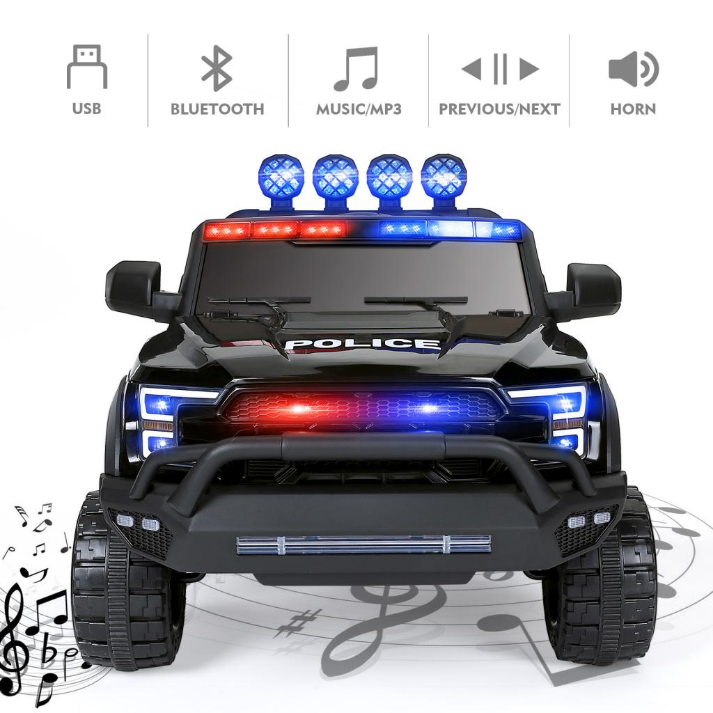 12V Kids Ride On Police Car Battery Powered Electric Cars
