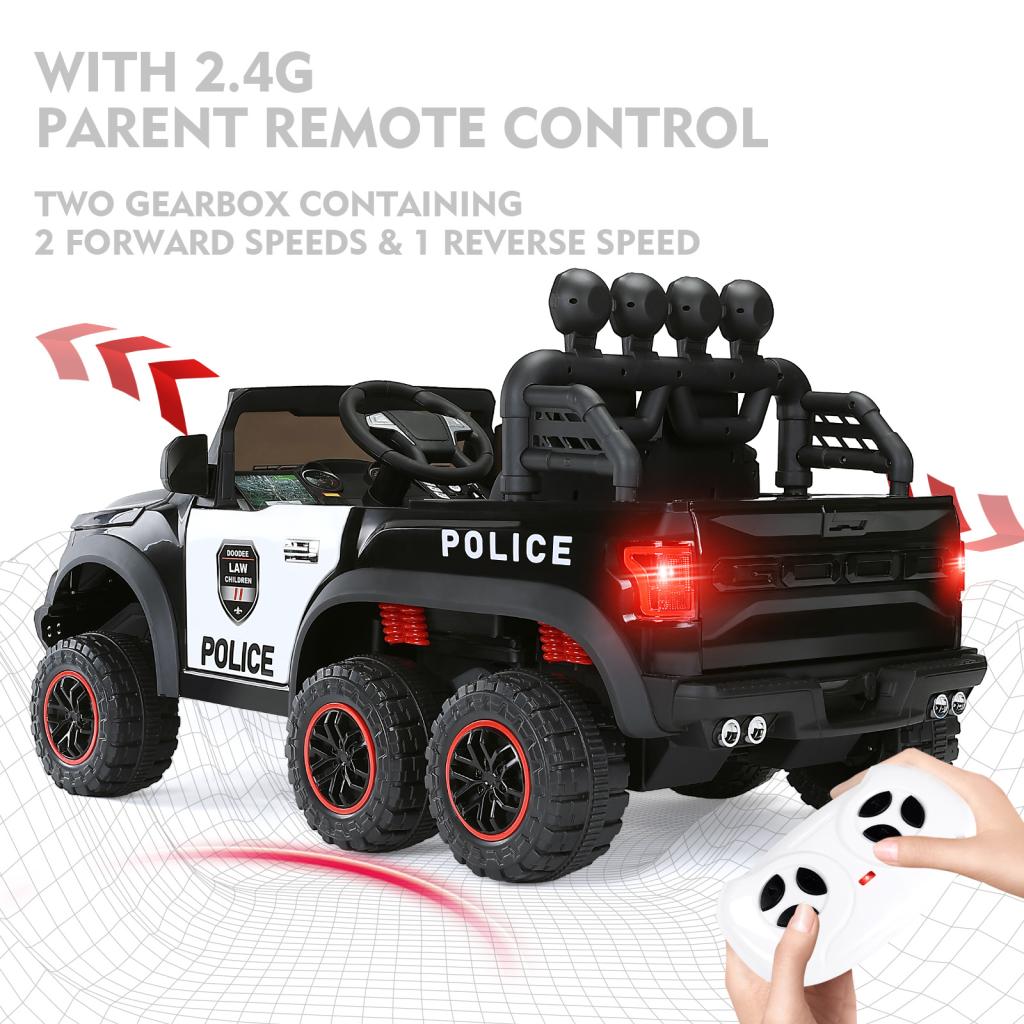 12V Kids Ride On Police Car Battery Powered Electric Cars