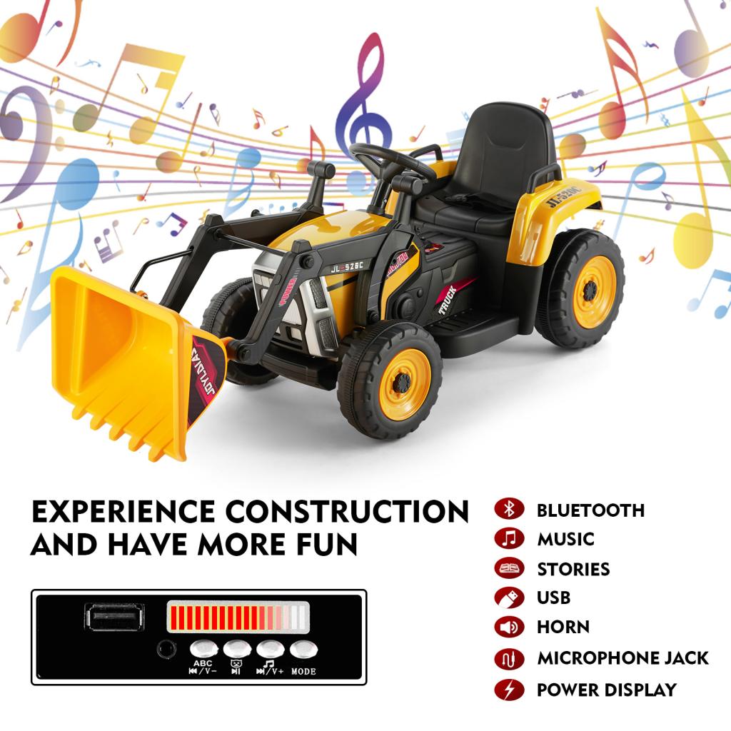12V Ride On Excavator  Electric Construction Vehicle for Kids with Remote Control