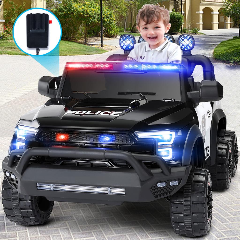 12V Kids Ride On Police Car Battery Powered Electric Cars