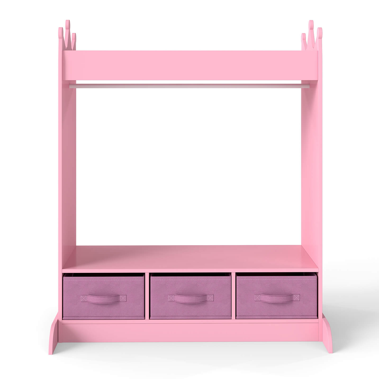 Kids Dress Up Storage with Mirror and Drawers, Kid Armoire Dresser, Pretend Storage Closet for Kids, Costume Wardrobe with Top Shelf for Playroom Bedroom