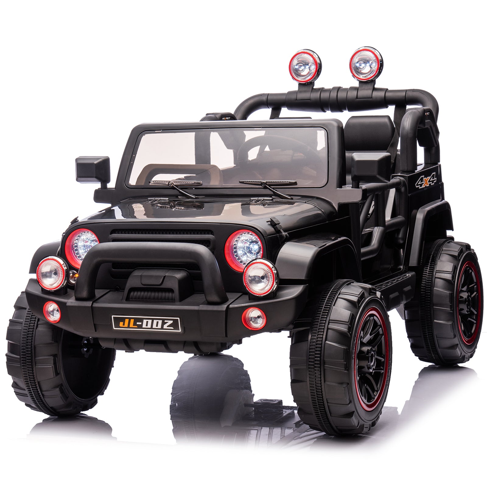 #40119 2 Seater Ride On Truck and Car Cover, 12V Children's Electric Car with Parental Remote Control, Music, Bluetooth, MP3 Player, LED Lights, Spring Suspension