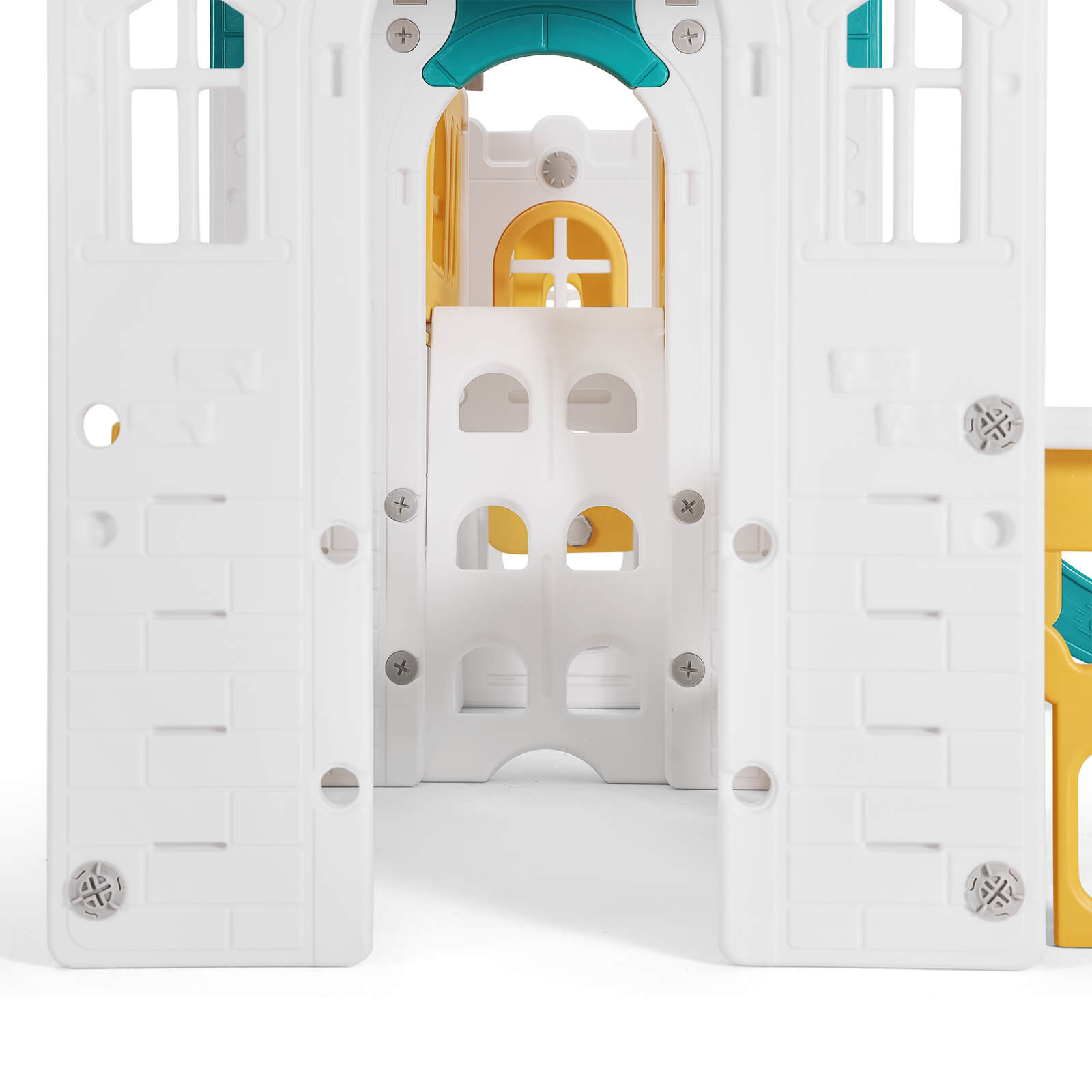 #40123 10 in 1 Toddler Slide, Freestanding Kid Climber Slide Playset, Toddler Playhouse with Slide and Swing, Basketball Hoop, Telescope, Indoor Outdoor Backyard Playground Toy for Toddlers Age 1-3+