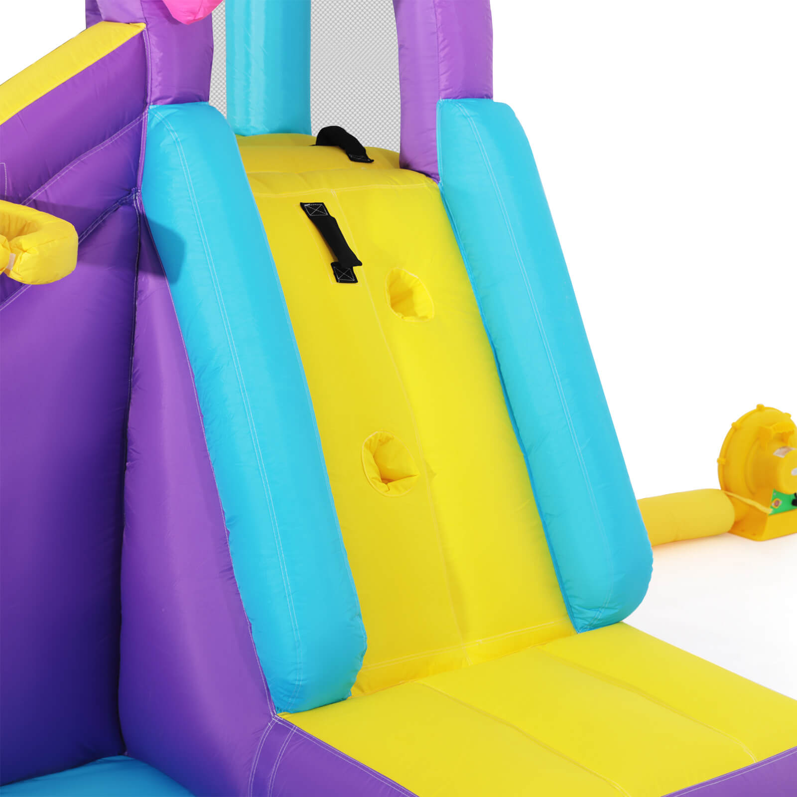 Inflatable Water Slide,Water Park Bounce House,Slide Bouncer Castle Playhouse w/Splash Pool, Climbing Wall, Ring Toss Game for Kids Birthday Party Indoor Outdoor Fun, 480W Air Blower