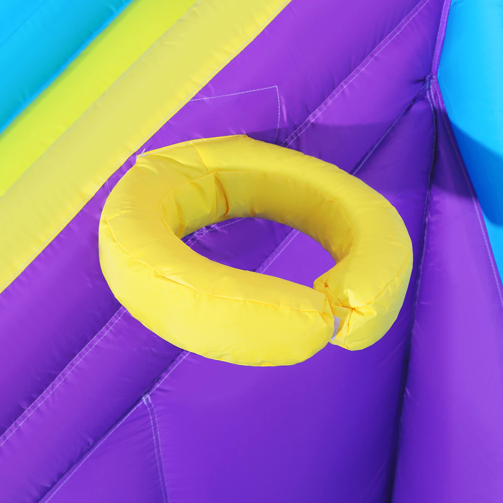 Inflatable Water Slide,Water Park Bounce House,Slide Bouncer Castle Playhouse w/Splash Pool, Climbing Wall, Ring Toss Game for Kids Birthday Party Indoor Outdoor Fun, 480W Air Blower