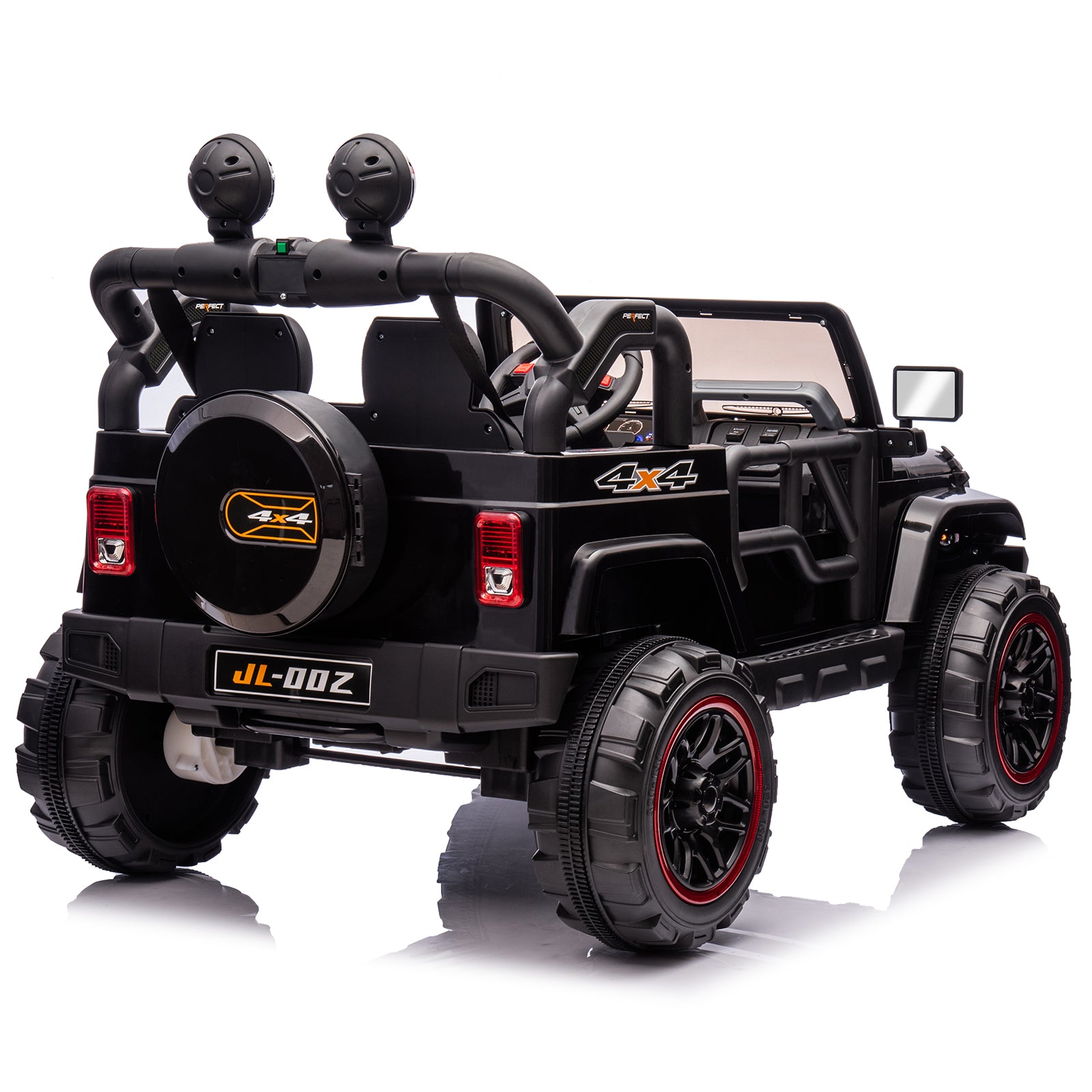 #40119 2 Seater Ride On Truck and Car Cover, 12V Children's Electric Car with Parental Remote Control, Music, Bluetooth, MP3 Player, LED Lights, Spring Suspension