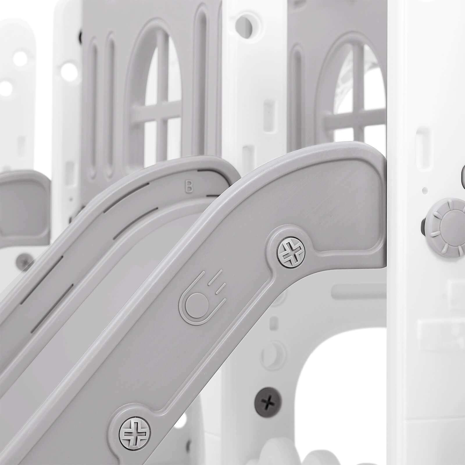 #40118 9 in 1 Toddler Slide, Toddler Playground with Double Slides, Climber,Basketball Hoop,Tunnel, Telescope, Storage Space and Non-Slip Step, Indoor Outdoor Backyard Playset for Toddlers Age 1-3+