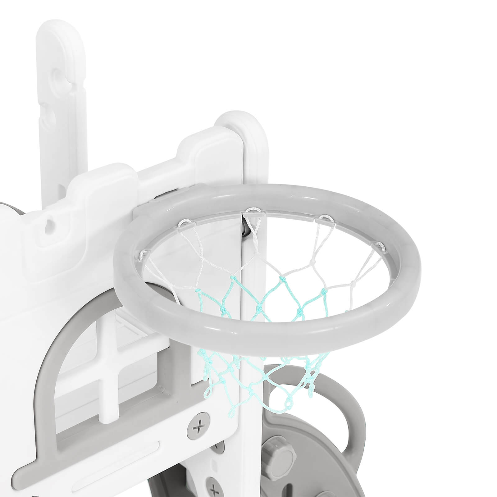 #40118 9 in 1 Toddler Slide, Toddler Playground with Double Slides, Climber,Basketball Hoop,Tunnel, Telescope, Storage Space and Non-Slip Step, Indoor Outdoor Backyard Playset for Toddlers Age 1-3+