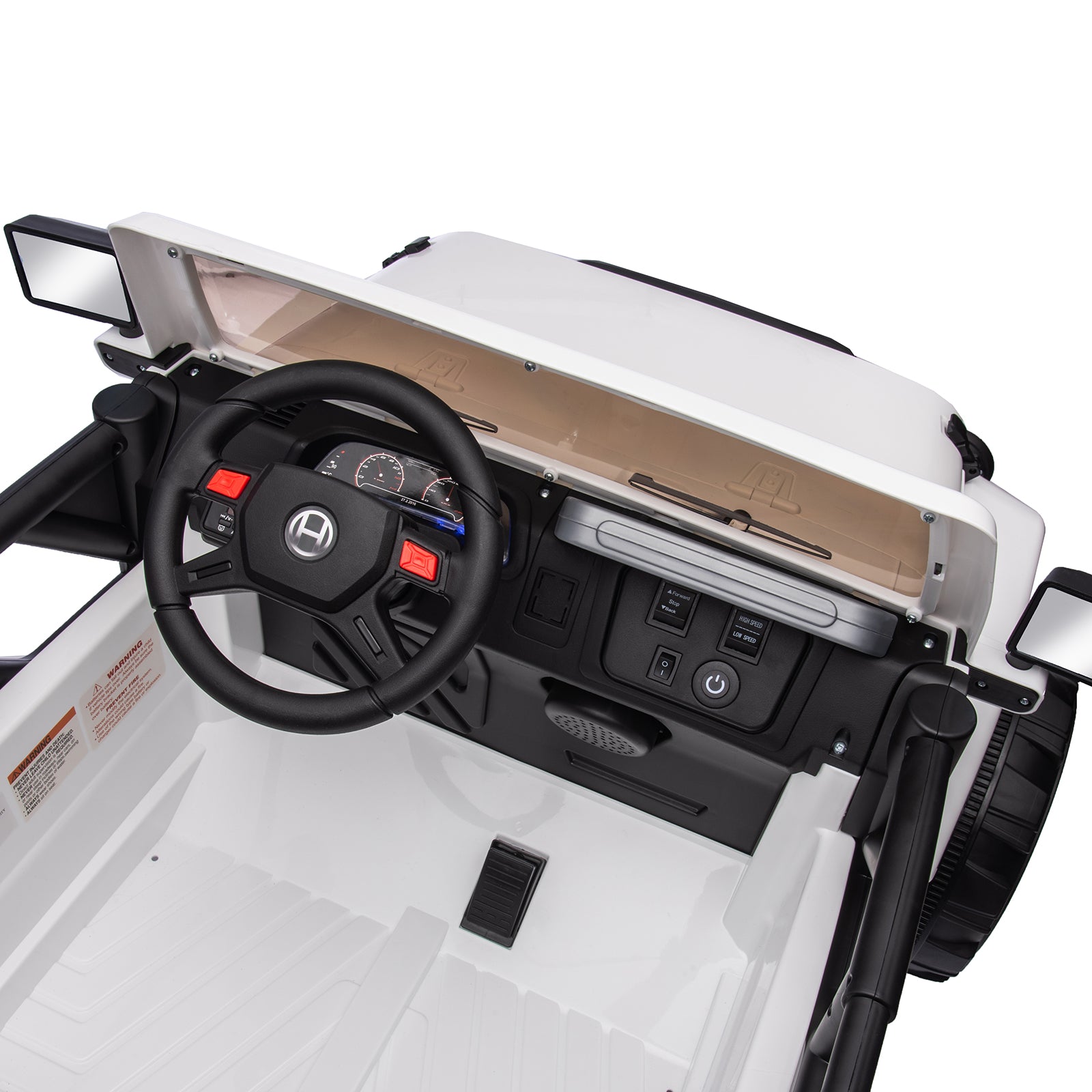 #40119 2 Seater Ride On Truck and Car Cover, 12V Children's Electric Car with Parental Remote Control, Music, Bluetooth, MP3 Player, LED Lights, Spring Suspension