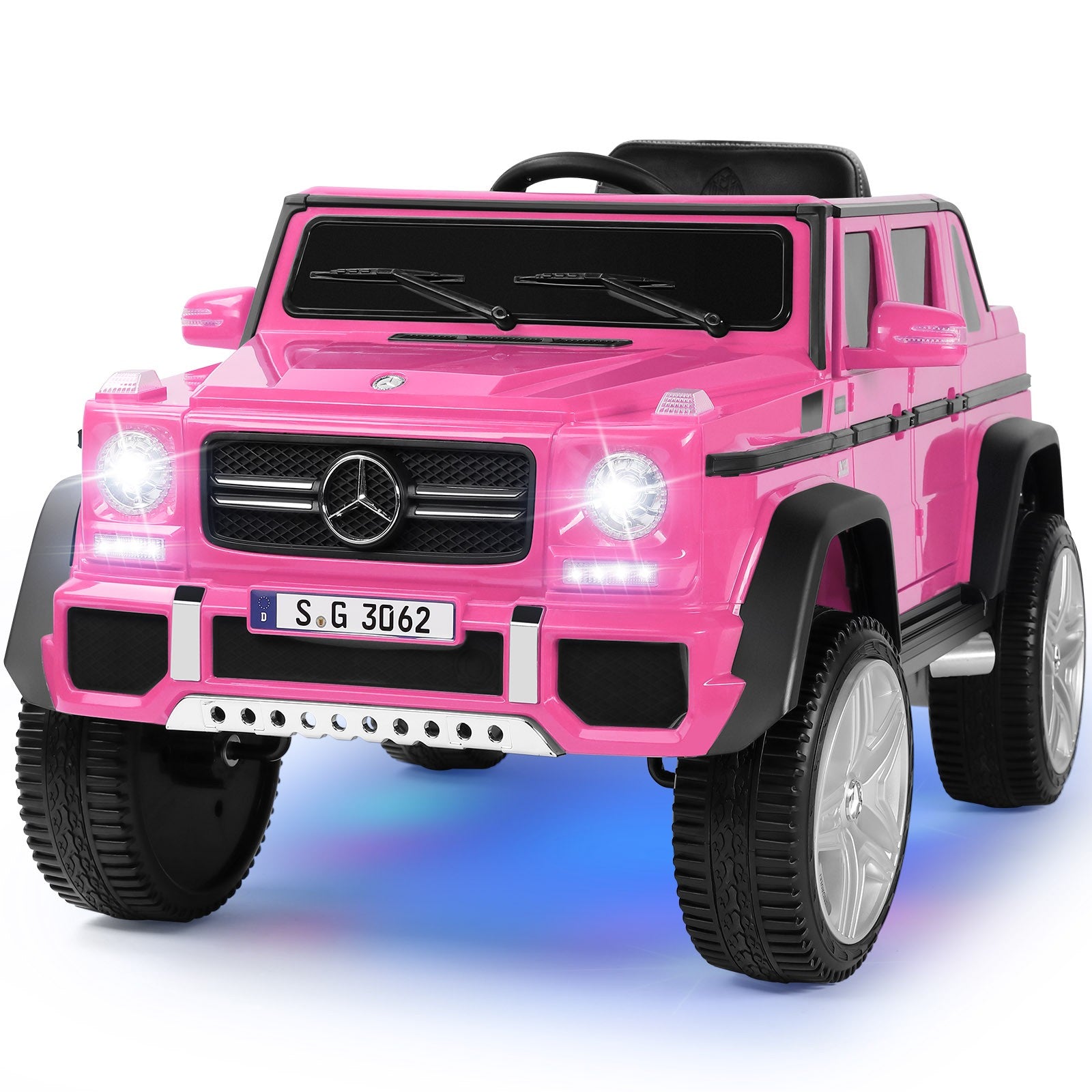 #40122 Licensed Mercedes-Benz Maybach G650S, 12V7AH Battery Powered Toy Electric Car for Kids with 2.4GHz Remote Control, 2 Motors, 3 Speeds, Lock, Music, Horn, LED Lights