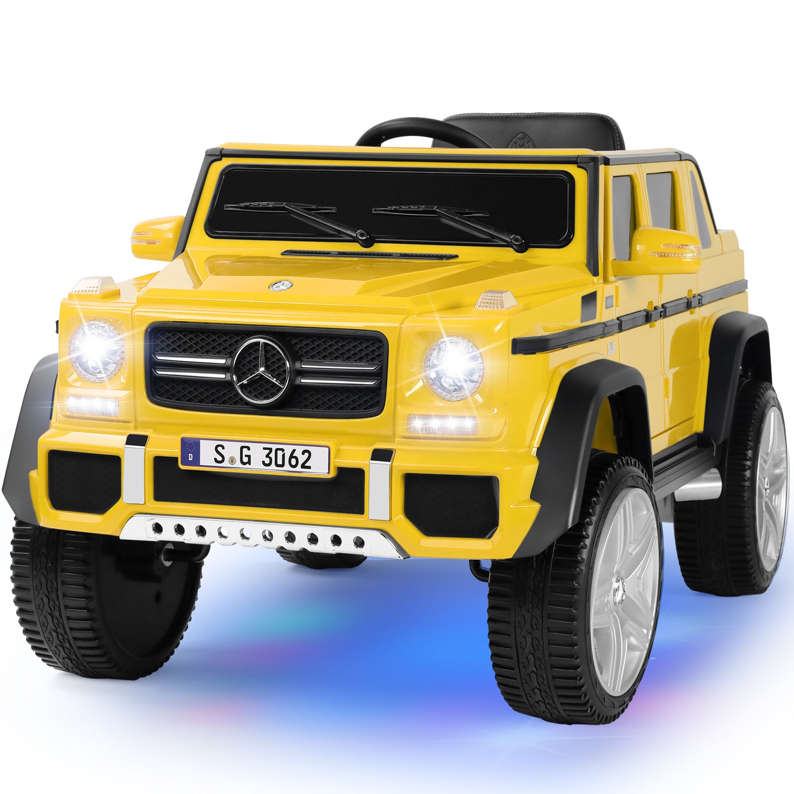 #40122 Licensed Mercedes-Benz Maybach G650S, 12V7AH Battery Powered Toy Electric Car for Kids with 2.4GHz Remote Control, 2 Motors, 3 Speeds, Lock, Music, Horn, LED Lights
