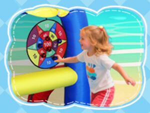Inflatable Water Slide Bounce House, Double Slide Bouncer Castle Playhouse w/Splash Pool,Jump Area, Climbing Wall,Basketball Hoop, Water Balls, 550W Air Blower for Kids Birthday Party, Indoor Outdoor