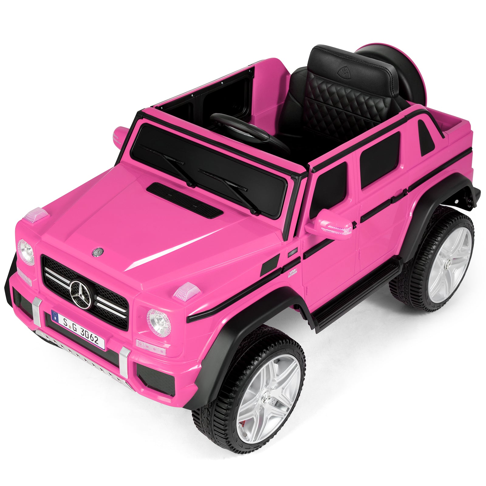 #40122 Licensed Mercedes-Benz Maybach G650S, 12V7AH Battery Powered Toy Electric Car for Kids with 2.4GHz Remote Control, 2 Motors, 3 Speeds, Lock, Music, Horn, LED Lights