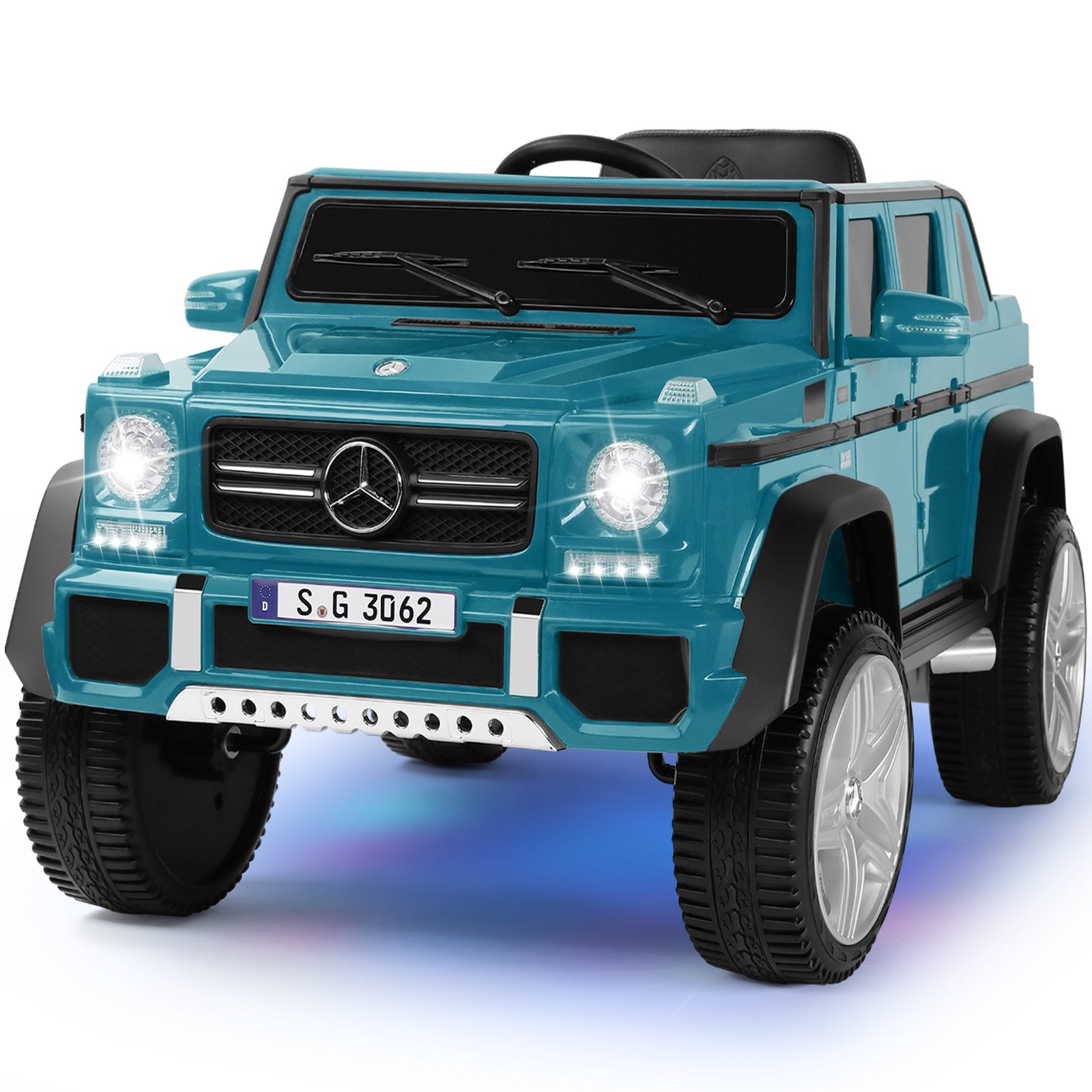 #40122 Licensed Mercedes-Benz Maybach G650S, 12V7AH Battery Powered Toy Electric Car for Kids with 2.4GHz Remote Control, 2 Motors, 3 Speeds, Lock, Music, Horn, LED Lights