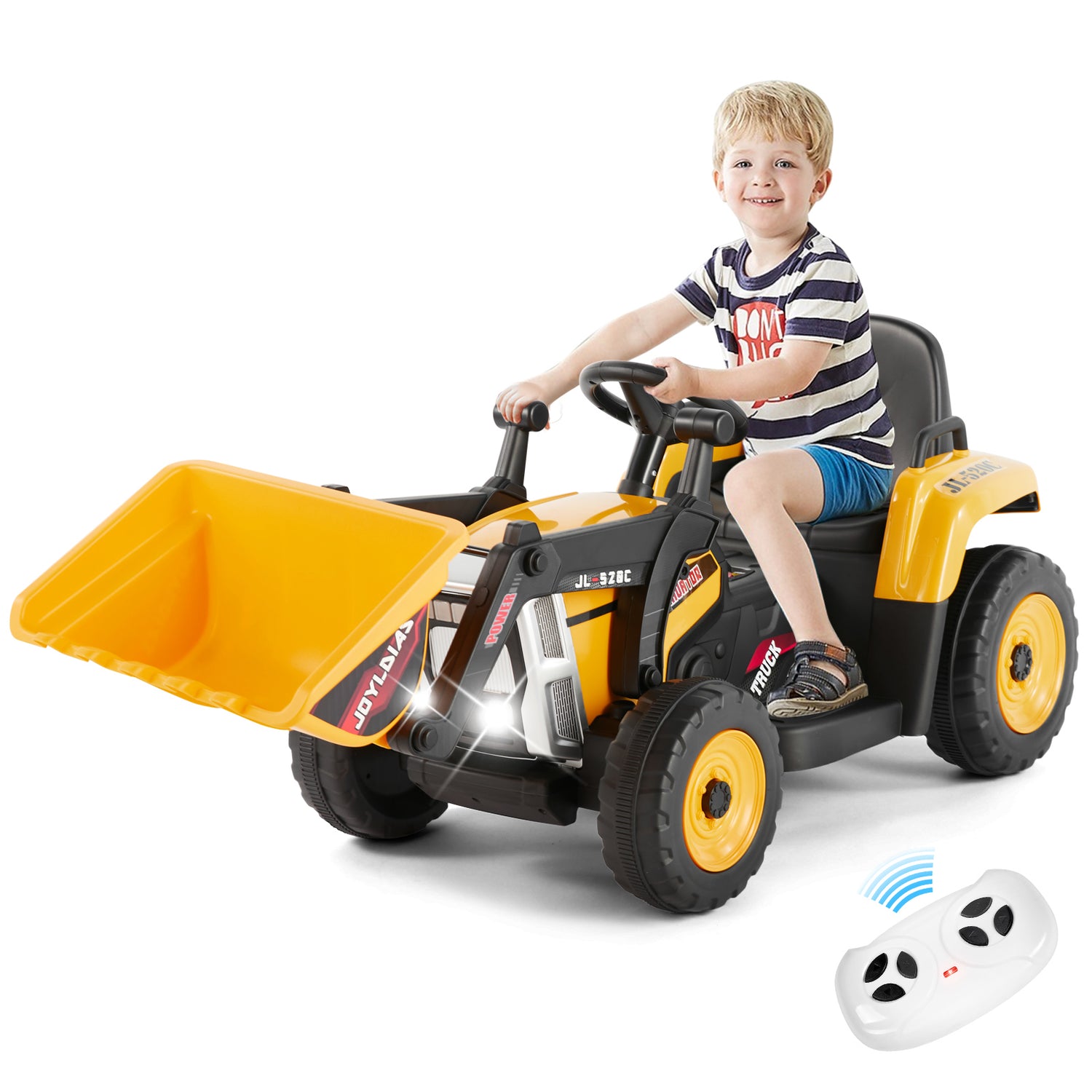 12V Ride On Excavator  Electric Construction Vehicle for Kids with Remote Control